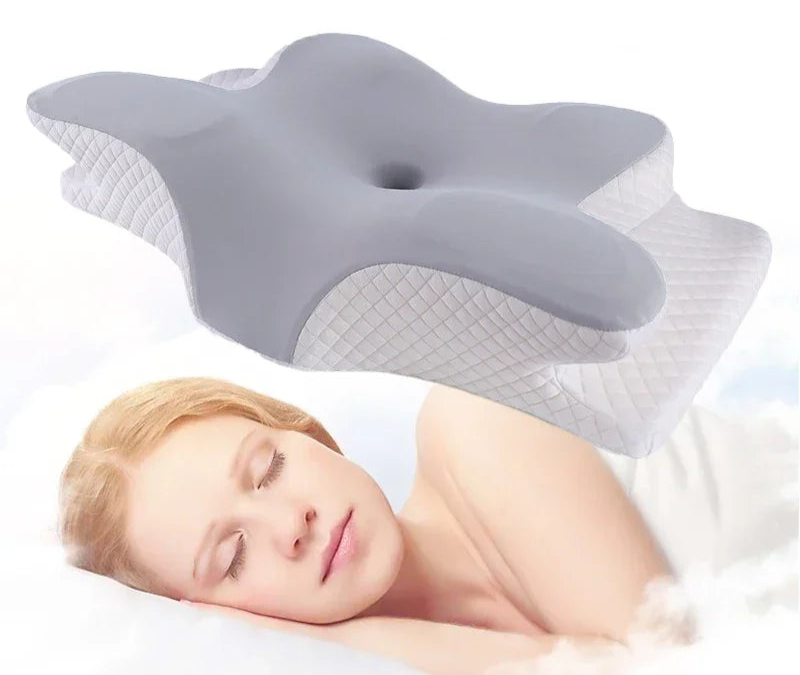 Travesseiro Cervical Ergonômico 2 em 1 de Espuma de Memória