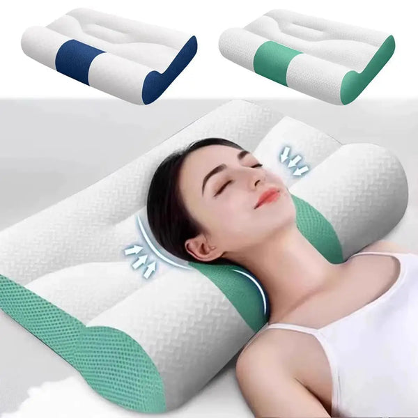 Travesseiro Cervical em Espuma de Memória Viscoelástica para Alívio de Dores e Melhor Suporte ao Pescoço e Coluna