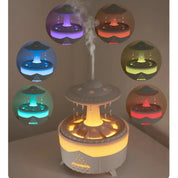 Umidificador de Aromaterapia com Luz Noturna e Som de Chuva