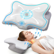 Travesseiro Ergonômico para Alívio de Dor no Pescoço e Ombros