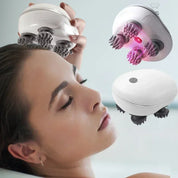 Massageador Elétrico de Cabeça com Terapia de Luz Vermelha
