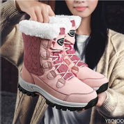Bota Feminina de Neve Impermeável Sofia - Rosa - Vista Lateral