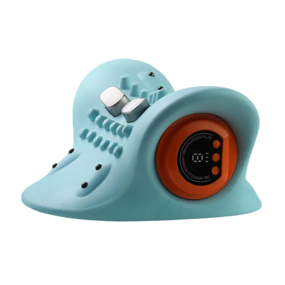 Almofada Elétrica de Massagem Cervical - Relaxamento com Aquecimento, Quiropraxia e Vibração para Alívio de Tensão e Estresse