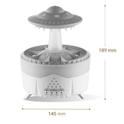 Umidificador de Aromaterapia com Luz Noturna e Som de Chuva