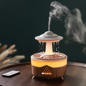 Umidificador de Aromaterapia com Luz Noturna e Som de Chuva