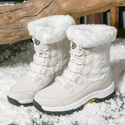 Bota Feminina de Neve Impermeável Sofia Branca