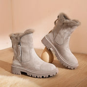 Bota Feminina Curta de Inverno com Pelúcia Natalia