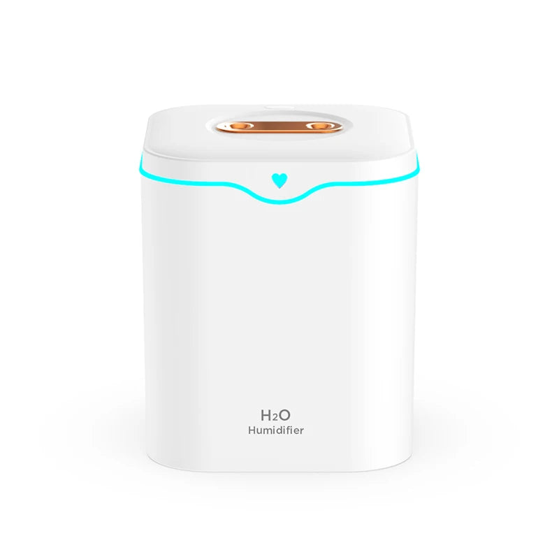 Umidificador de Ar com Spray Duplo 2000ml Difusor de Óleo Essencial