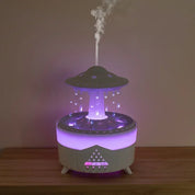 Abajur Umidificador de Aromaterapia com Luz Noturna e LED 7 Cores