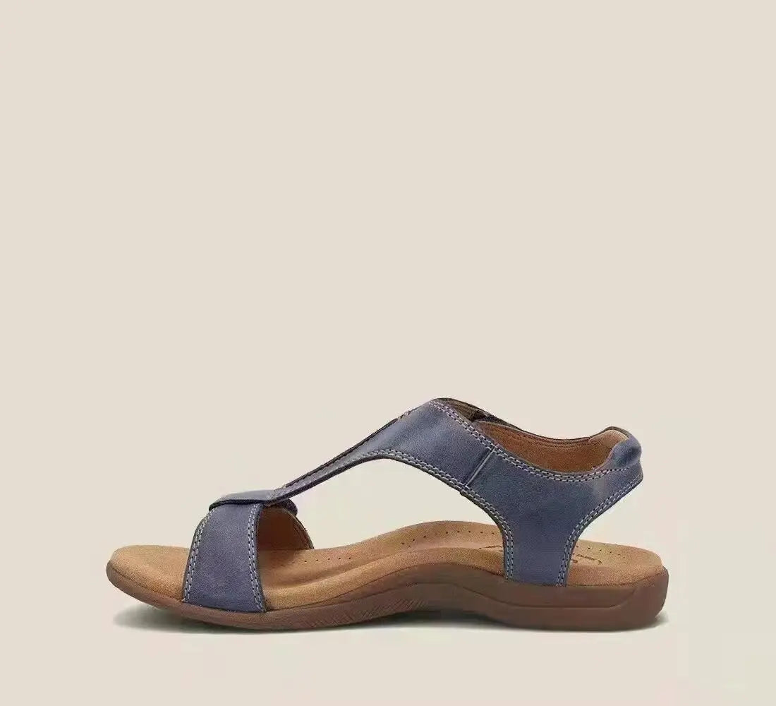 Sandálias de Couro Antiderrapantes para Mulheres - Conforto e Estilo