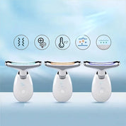 Massageador para Rosto e Pescoço com Terapia de LED - Luz Intensa Pulsada