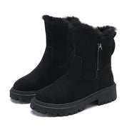 Bota Feminina Curta de Inverno com Pelúcia Natalia - Preto