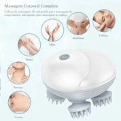Massageador Elétrico Portátil para Couro Cabeludo e Corpo