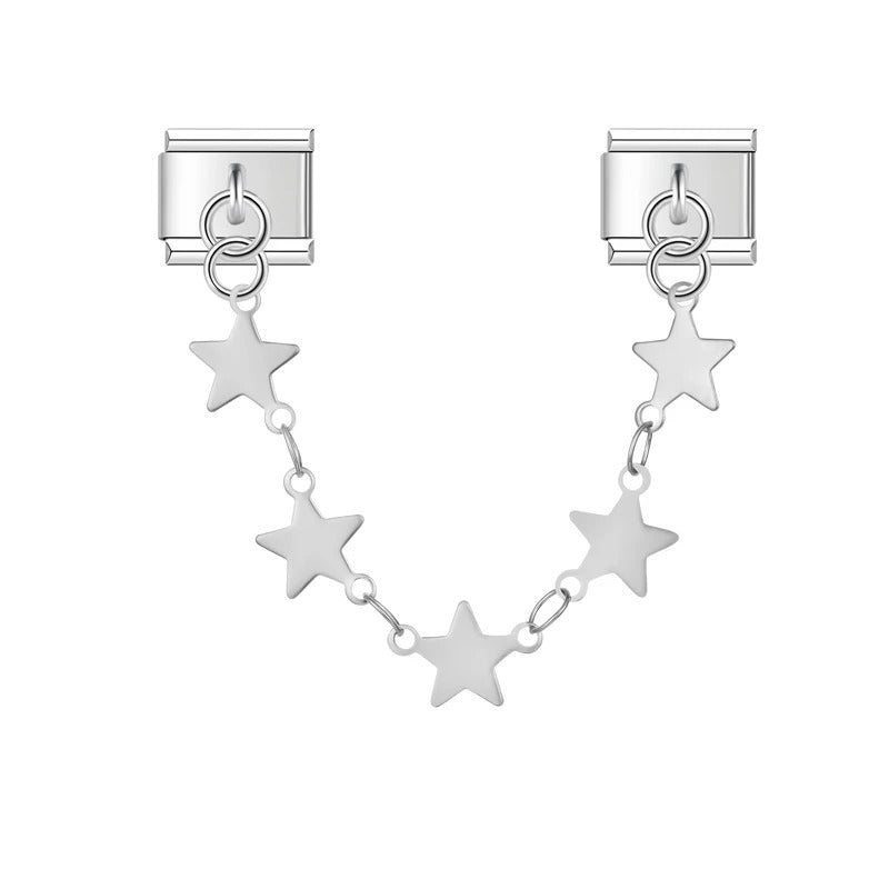 Charm Modular Corrente Estrela Prateada