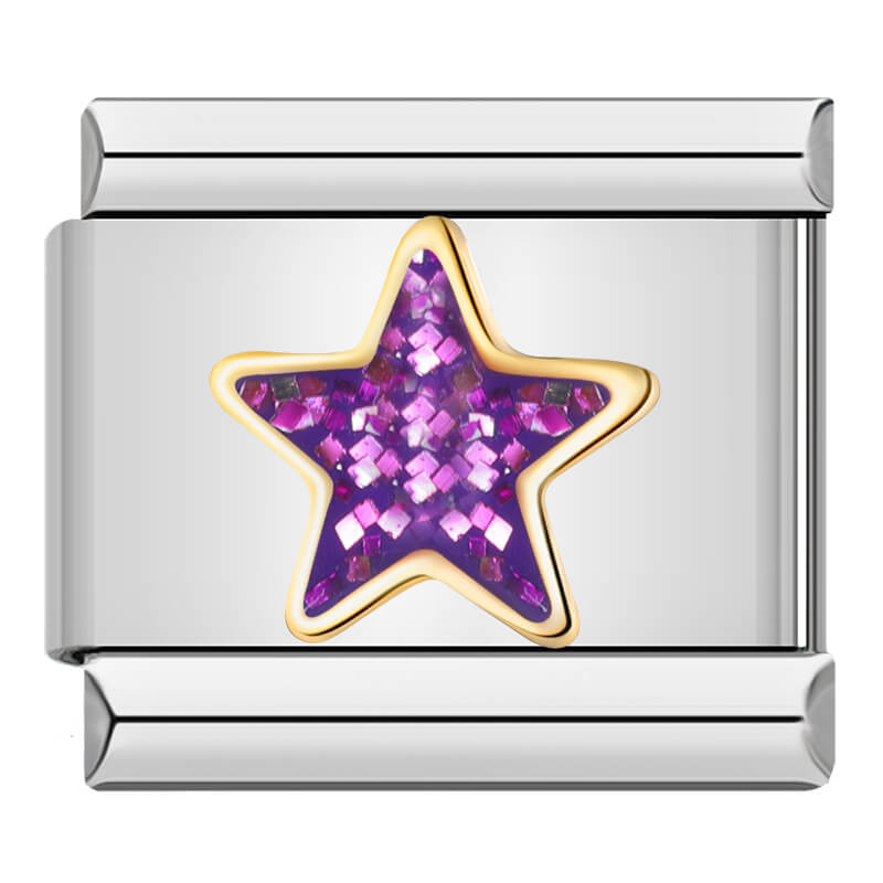 Charm Modular Estrela com Glitter