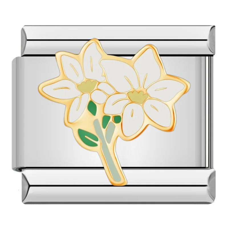 Charm Modular Flores Brancas