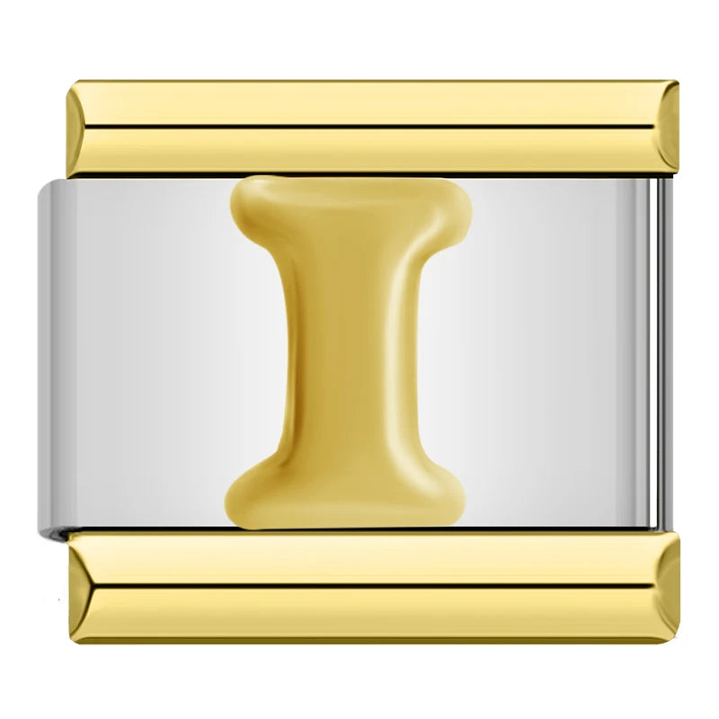 Charm Modular Inicial em Linha Dourada