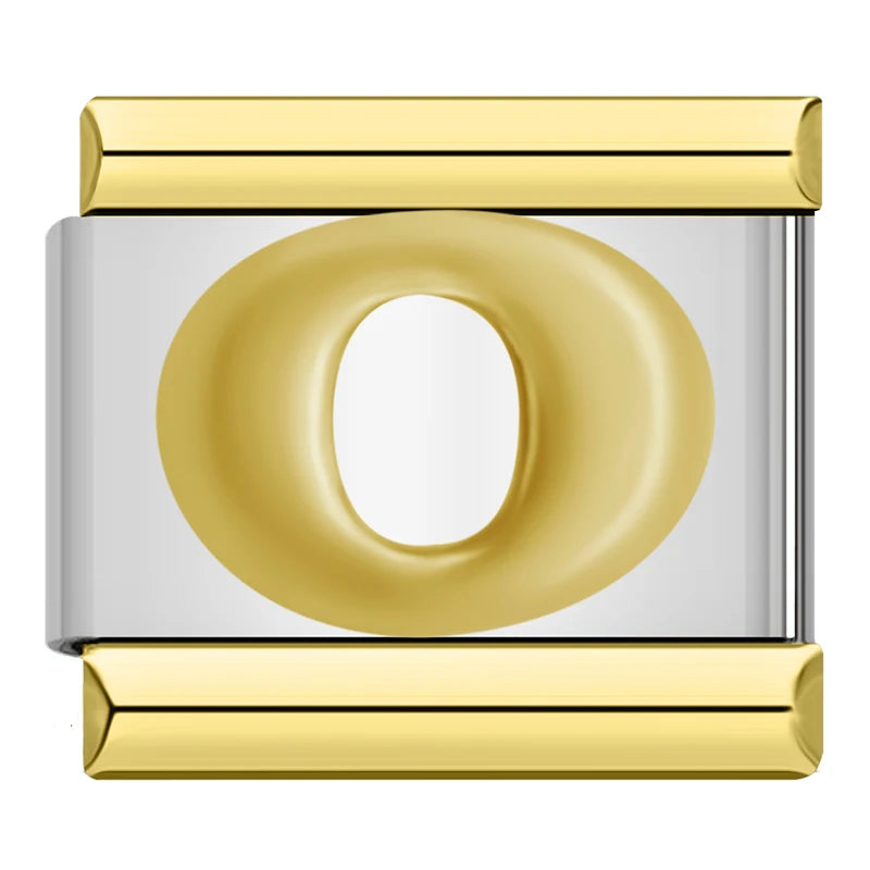 Charm Modular Inicial em Linha Dourada