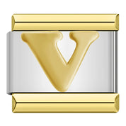 Charm Modular Inicial em Linha Dourada