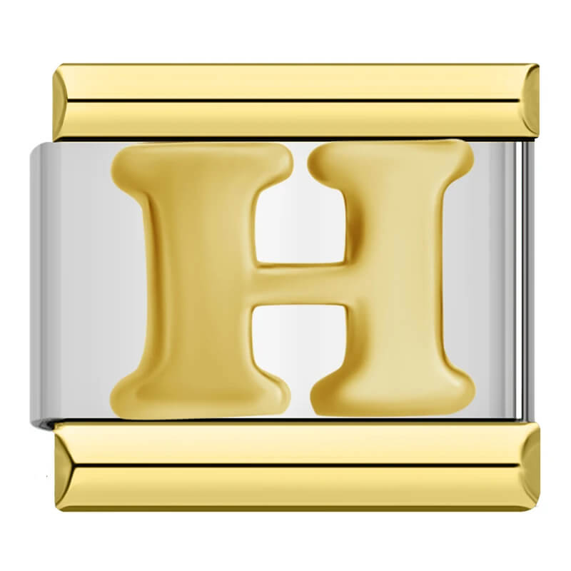 Charm Modular Inicial em Linha Dourada