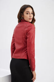 Jaqueta Feminina de Couro PU Premium