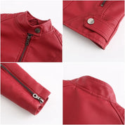 Jaqueta Feminina de Couro PU Premium
