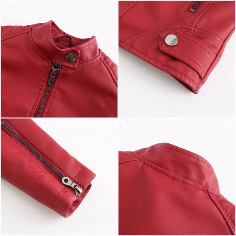 Jaqueta Feminina de Couro PU Premium