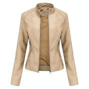 Jaqueta Feminina de Couro PU Premium