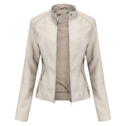 Jaqueta Feminina de Couro PU Premium
