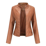 Jaqueta Feminina de Couro PU Premium