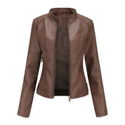 Jaqueta Feminina de Couro PU Premium