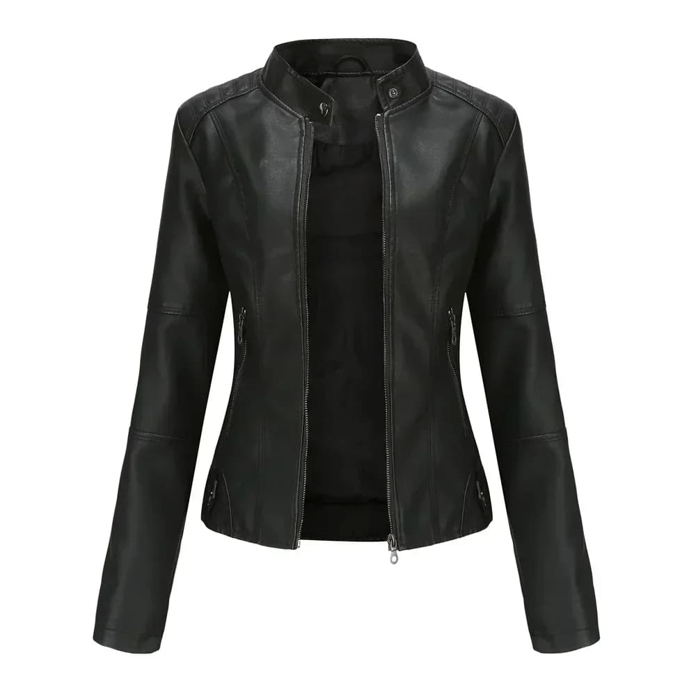 Jaqueta Feminina de Couro PU Premium