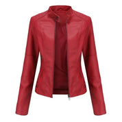 Jaqueta Feminina de Couro PU Premium