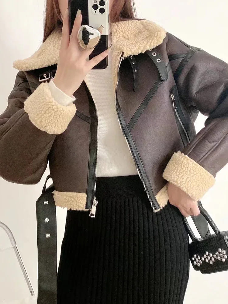 Jaqueta Feminina de Couro Modelo Louise