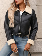 Jaqueta Feminina de Couro Modelo Louise
