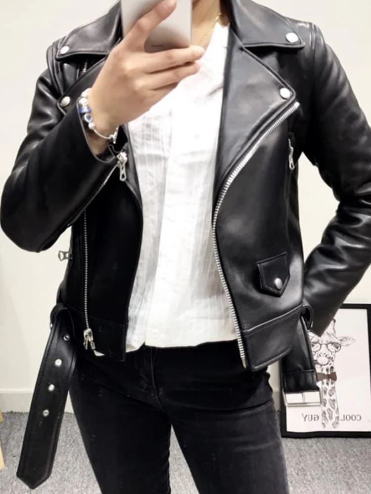 Jaqueta Feminina de Couro Modelo Martina