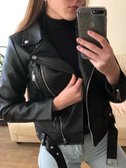 Jaqueta Feminina de Couro Modelo Martina
