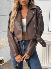 Jaqueta Feminina de Couro Modelo Valentina