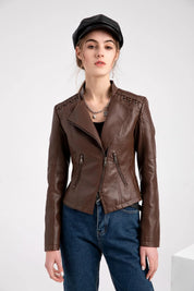 Jaqueta Feminina Térmica de Couro Modelo Amelie