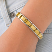 Pulseira Italiana de Charm Modular Linha Prateada