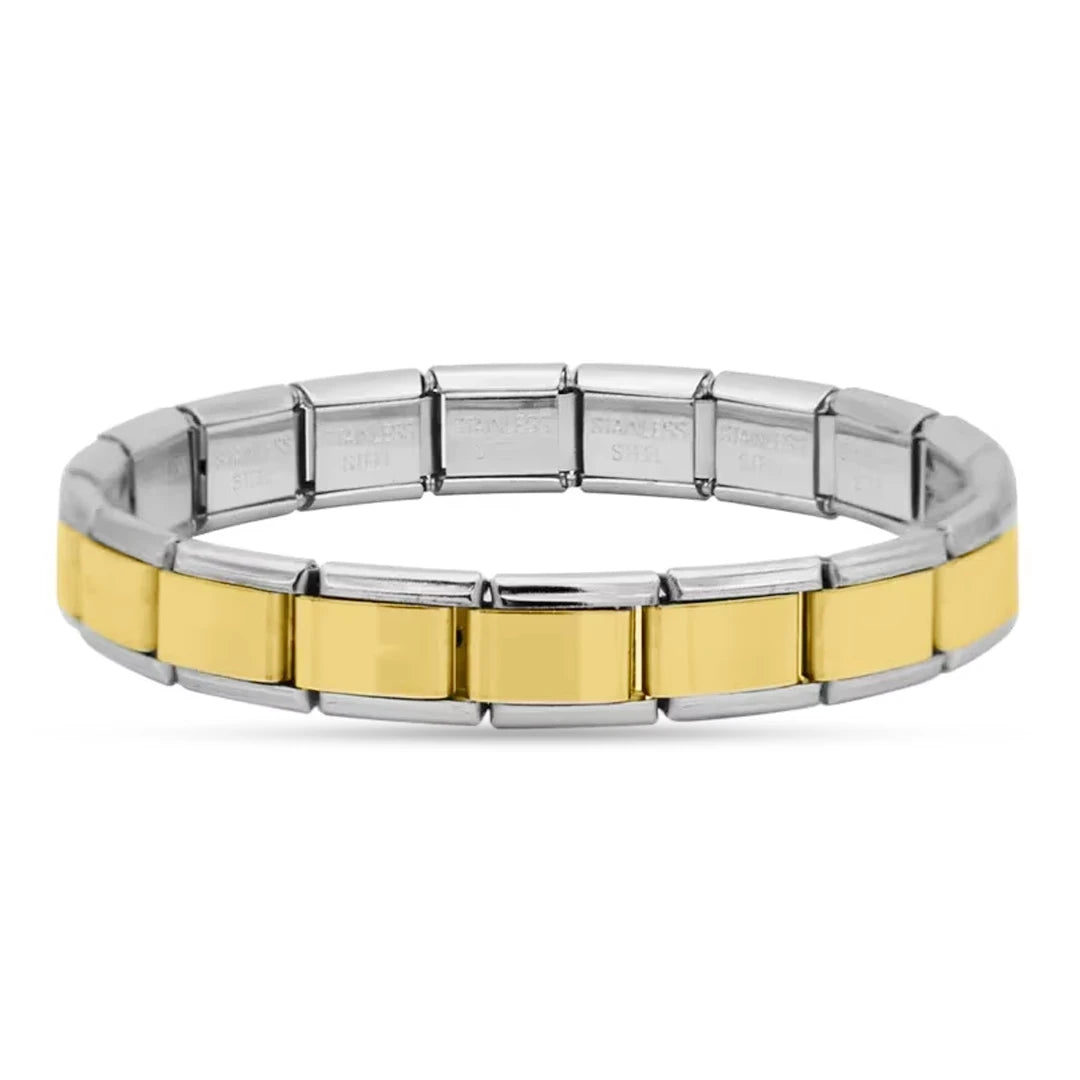 Pulseira Italiana de Charm Modular Linha Prateada