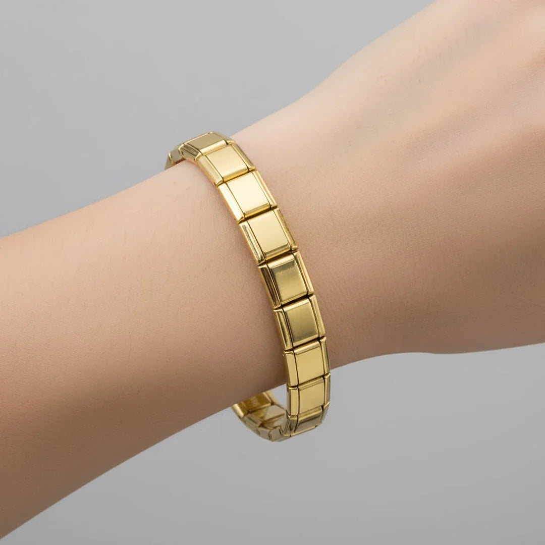 Pulseira Italiana de Charm Modular Stella Dourada